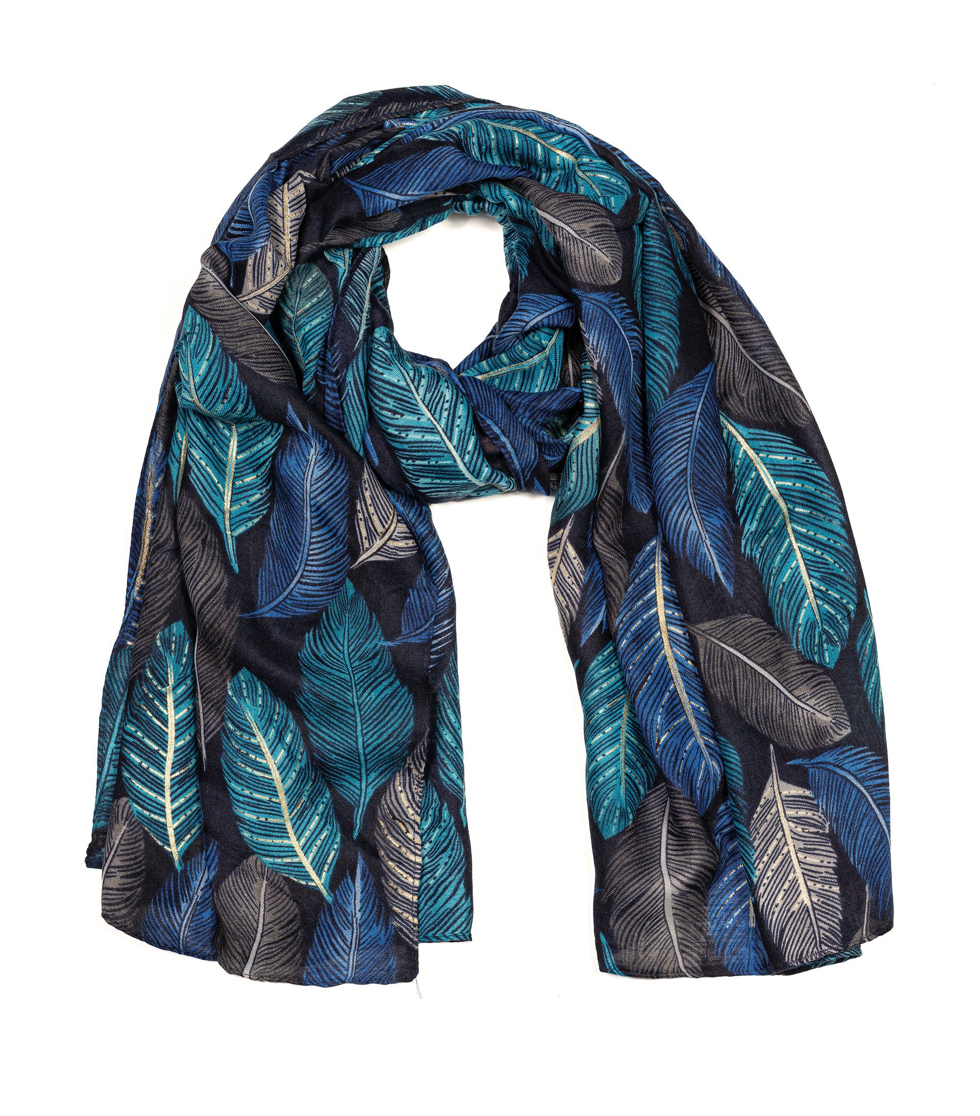 Cassandra Accessoires Schal "Feathers", mit Goldprint günstig online kaufen