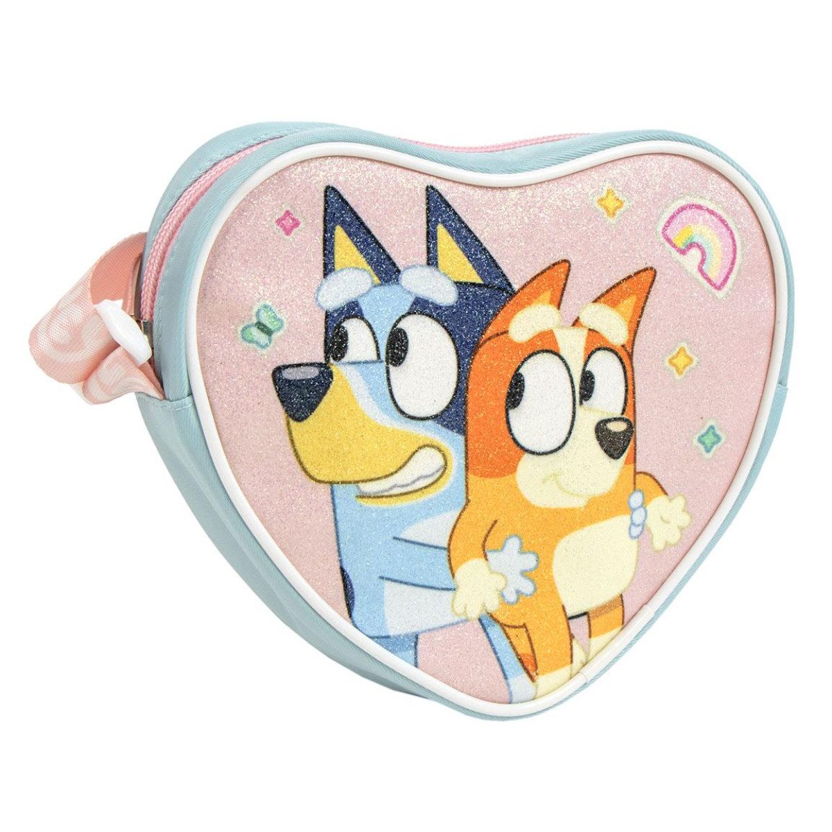 Cerda Schultertasche Bluey Kinder-Handtasche Herzform 15 cm farbenfrohes Design für Mädchen