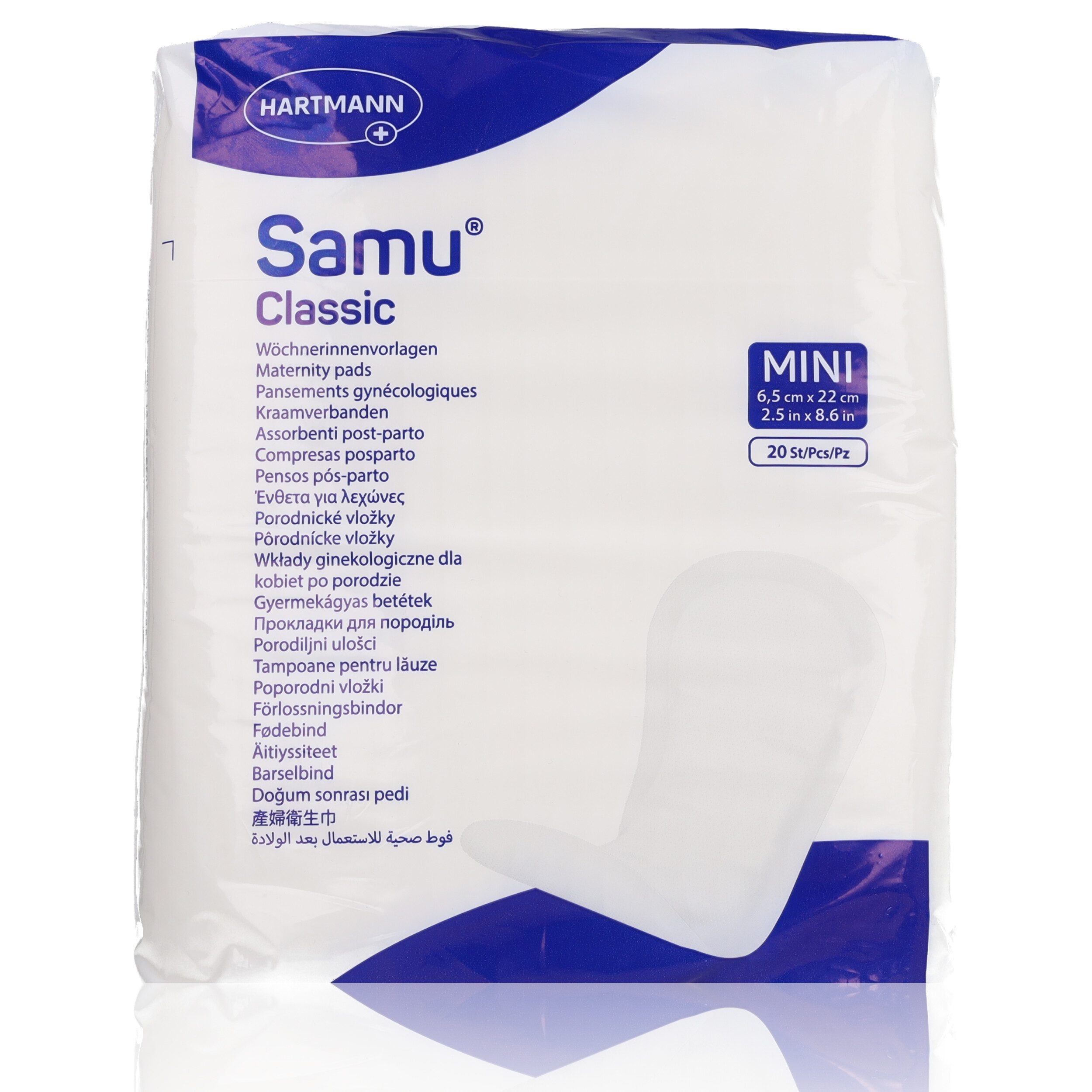 HARTMANN Slip-Einlage Samu Classic Mini 20Stk, Mini, 20-St., hygienische Vorlage in der Wöchnerinnen-Phase