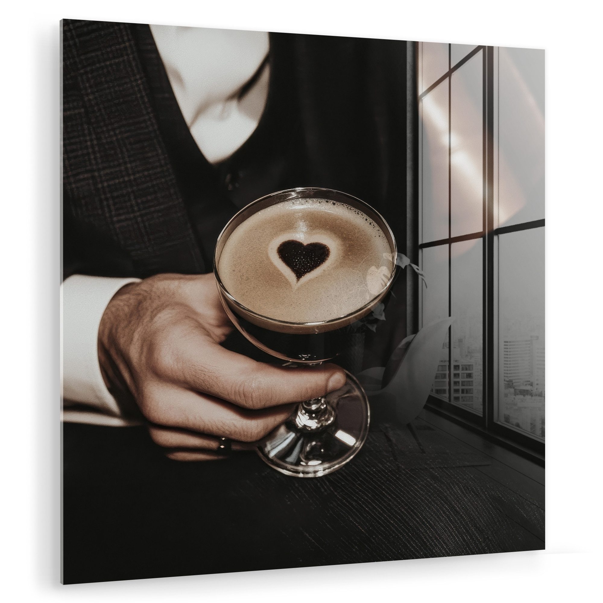 MuchoWow Acrylglasbild Herz - Cocktail - günstig online kaufen