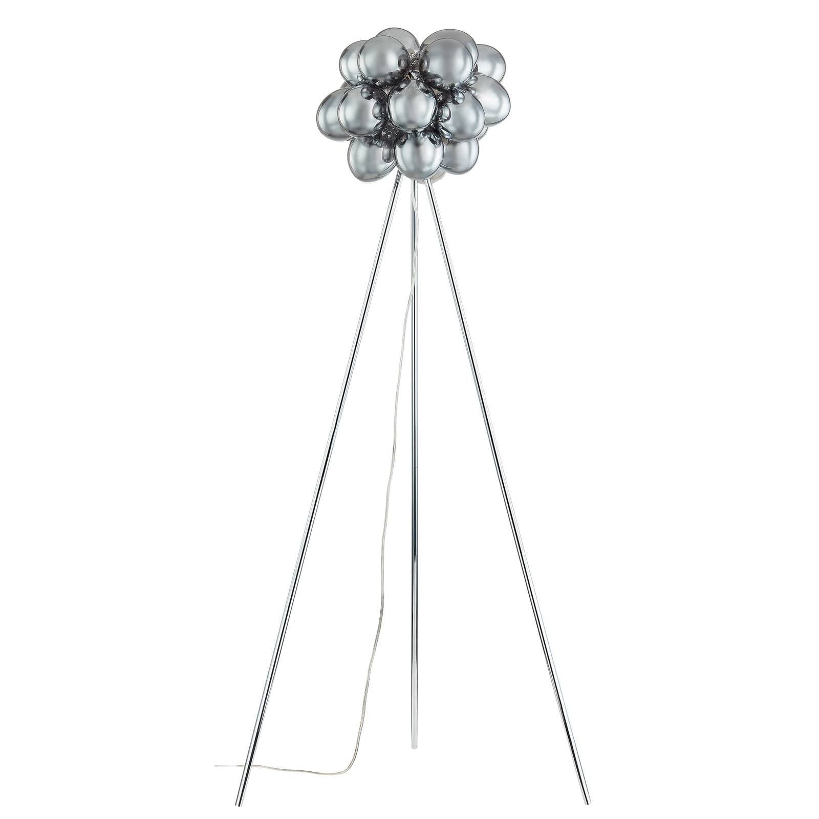 Lucande Stehlampe Diborah, Glas Alu IP20, 3 x 8 W LED