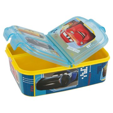 Disney Lunchbox Disney Cars Lightning McQueen 2 tlg. Lunch Set, (2-tlg), 3Kammer Brotdose Alu-Trinkflasche 400 ml