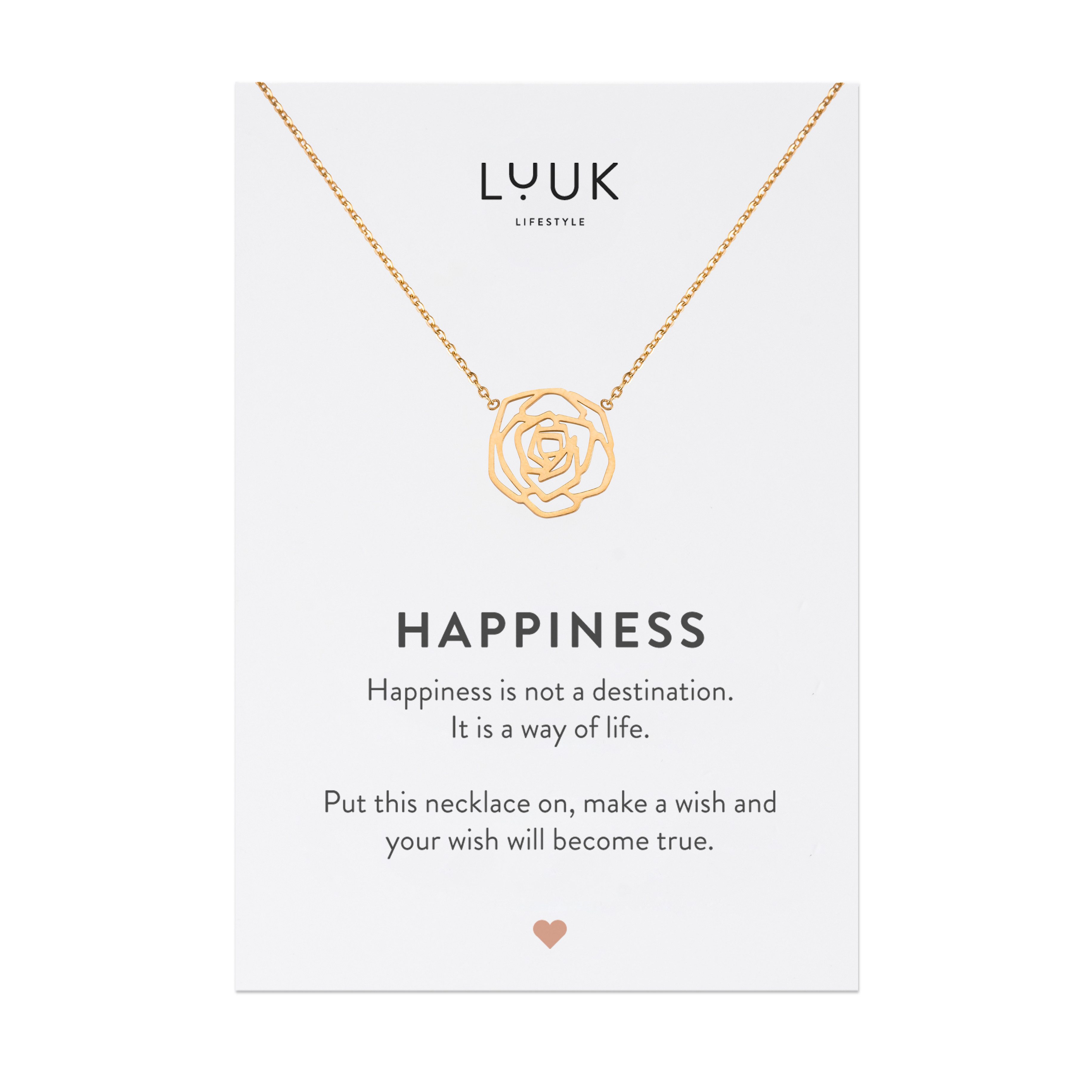 LUUK LIFESTYLE Kette mit Anhänger Rosenblüte, günstig online kaufen