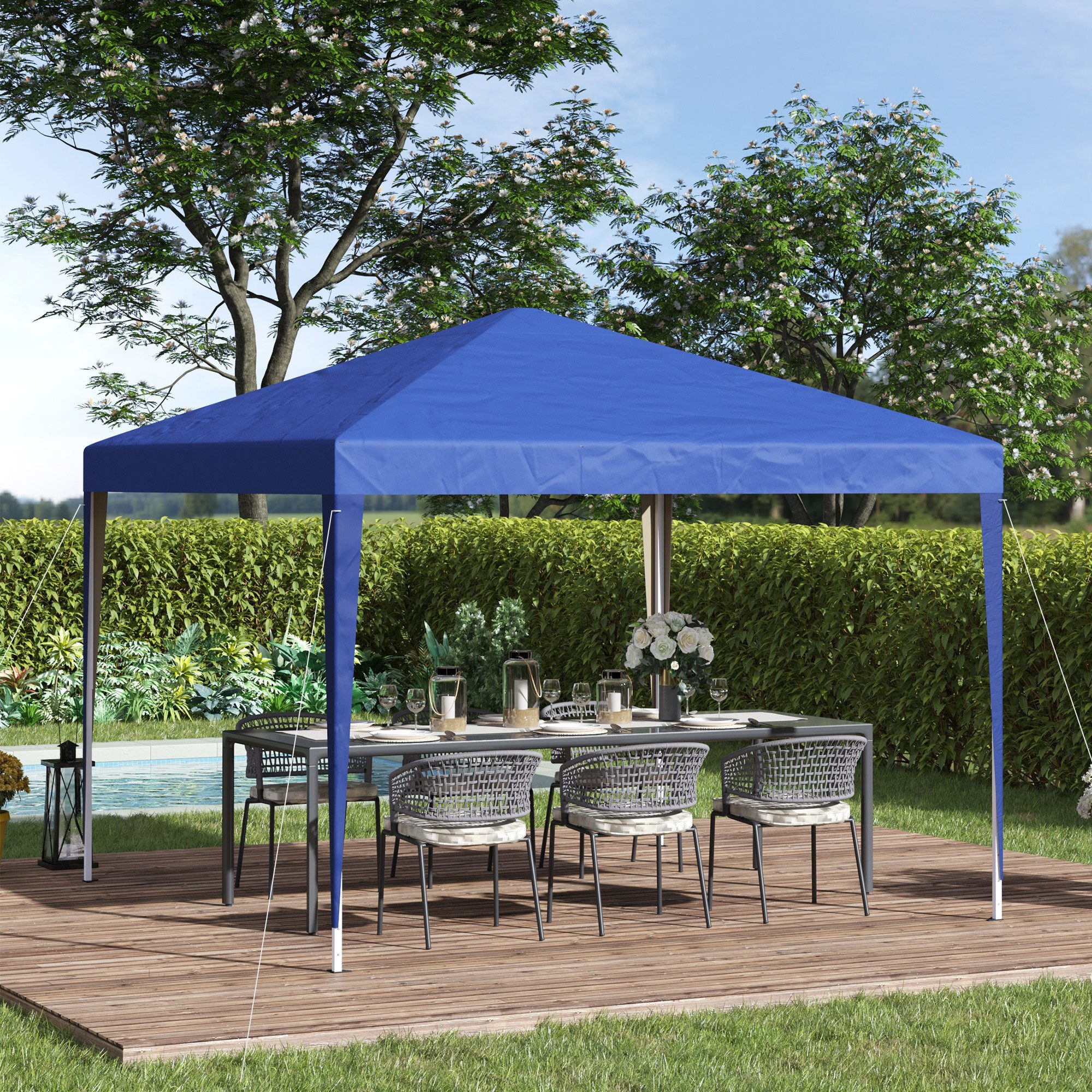 Outsunny Faltpavillon 3x3m, wasserabweisend stabil winterfest, günstig online kaufen