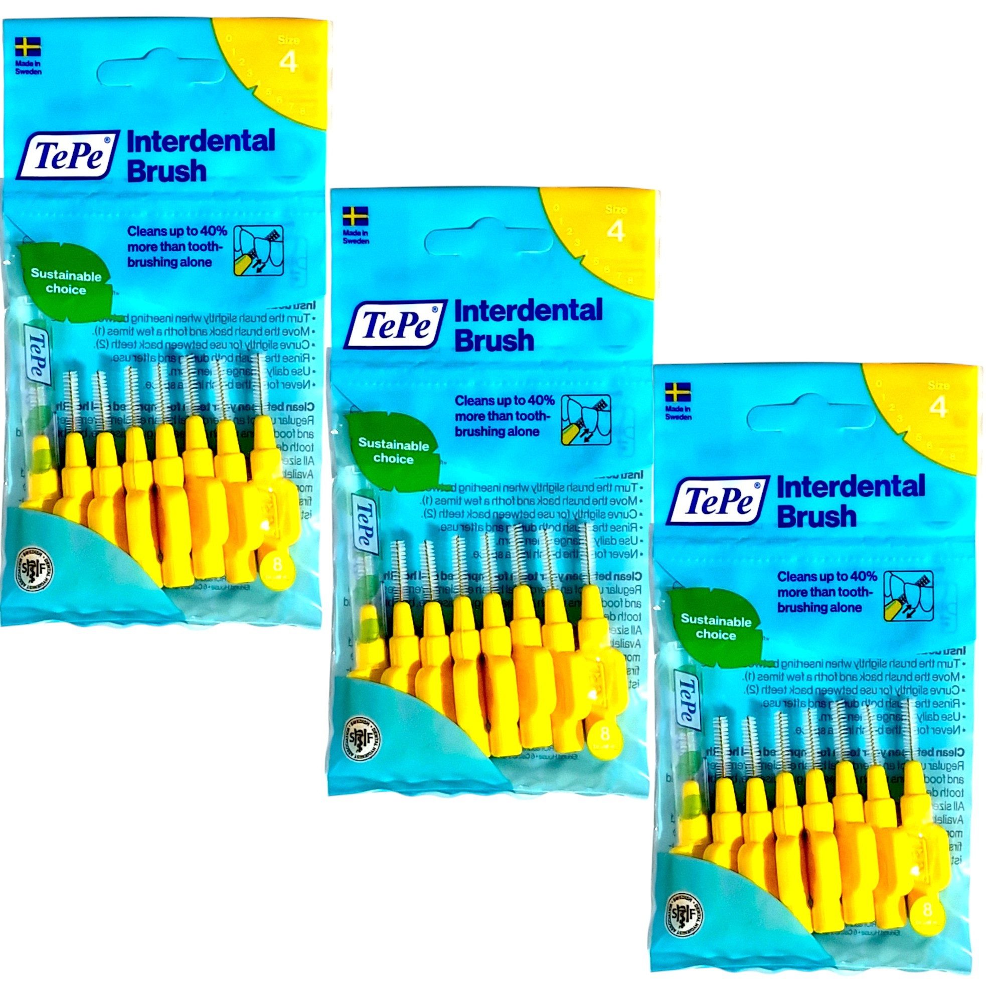 TePe Interdentalbürsten 3x8 TePe Original Interdentalbürsten - 0,7mm gelb