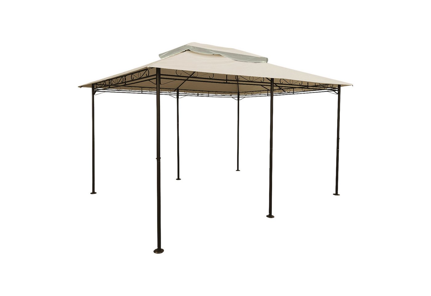 Spetebo Pavillon-Ersatzdach Pavillon Ersatzdach Cape Town 4 x 3 m - beige, 270 g/m², (Stück, Ersatzdach), Garten Pavillondach mit Kaminabzug