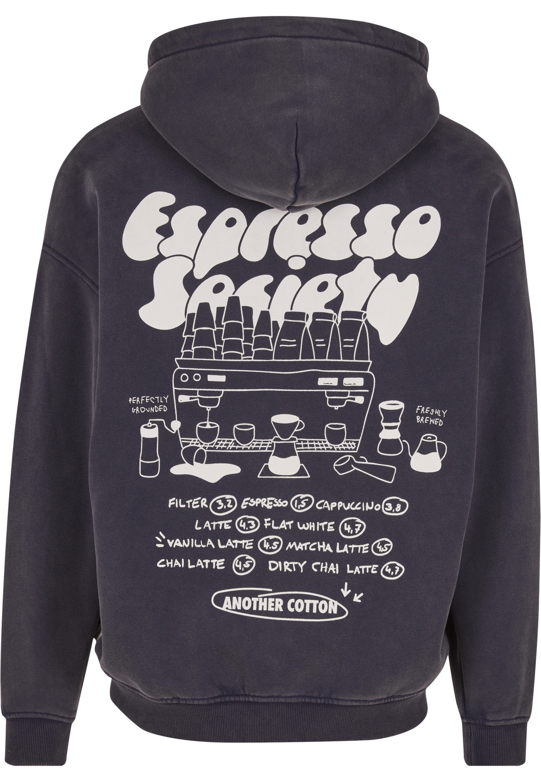 Another Cotton Lab Kapuzenpullover Another Cotton Lab Espresso Society Washed Zip Hoodie (1-tlg)