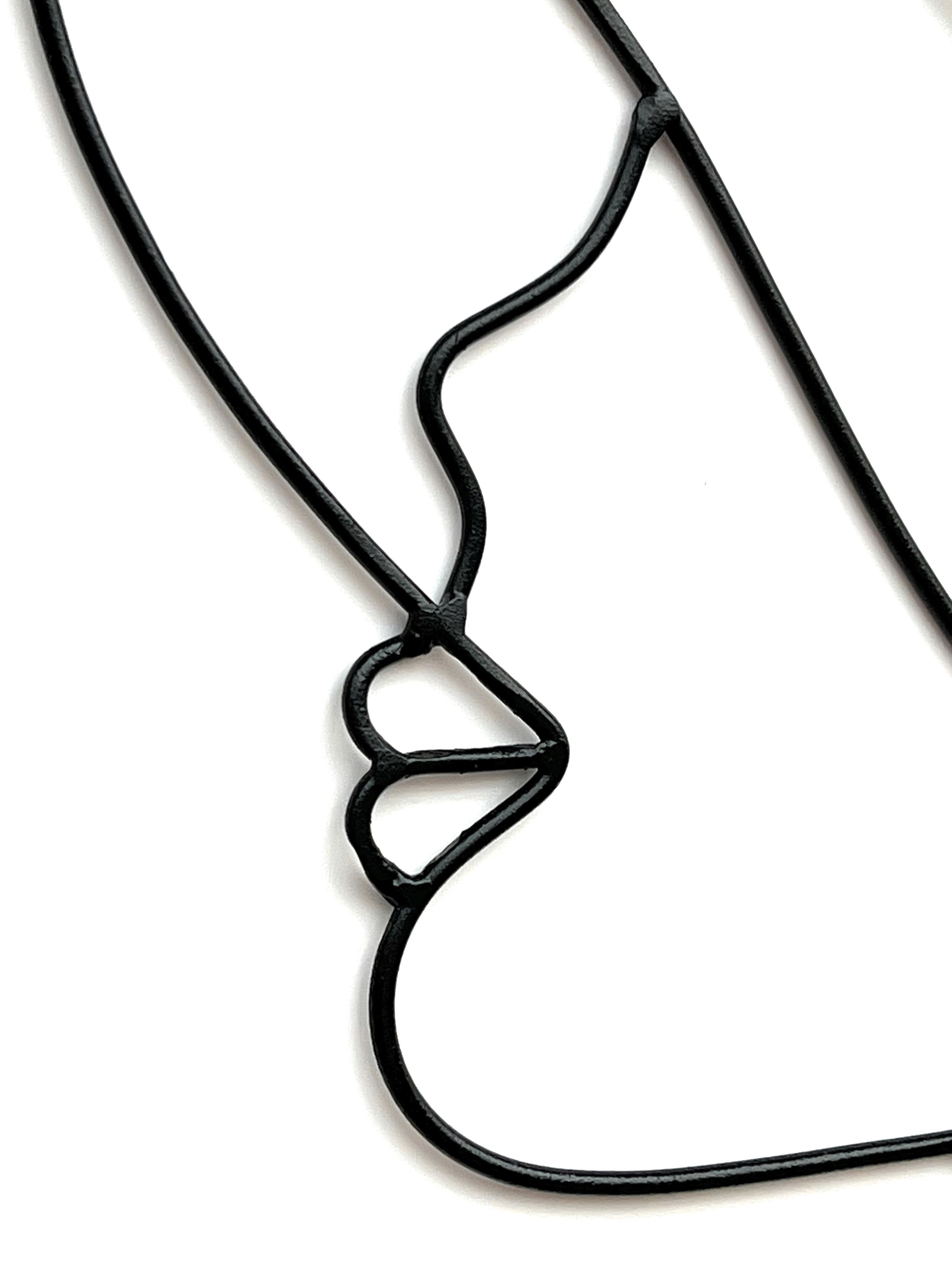 DanDiBo Teelichthalter Metall Schwarz 50 cm Dame Wandkerzenhalter 96324 Wandteelichthalter