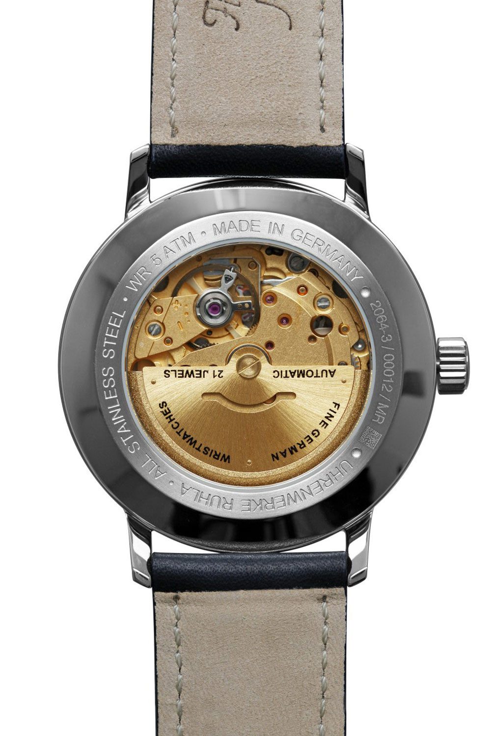 bauhaus Automatikuhr 2064-3, für Herren Automatik Blau