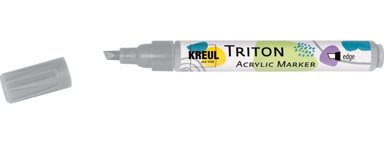 Kreul Flachpinsel edge Kreul Triton Acrylic neutralgrau Marker