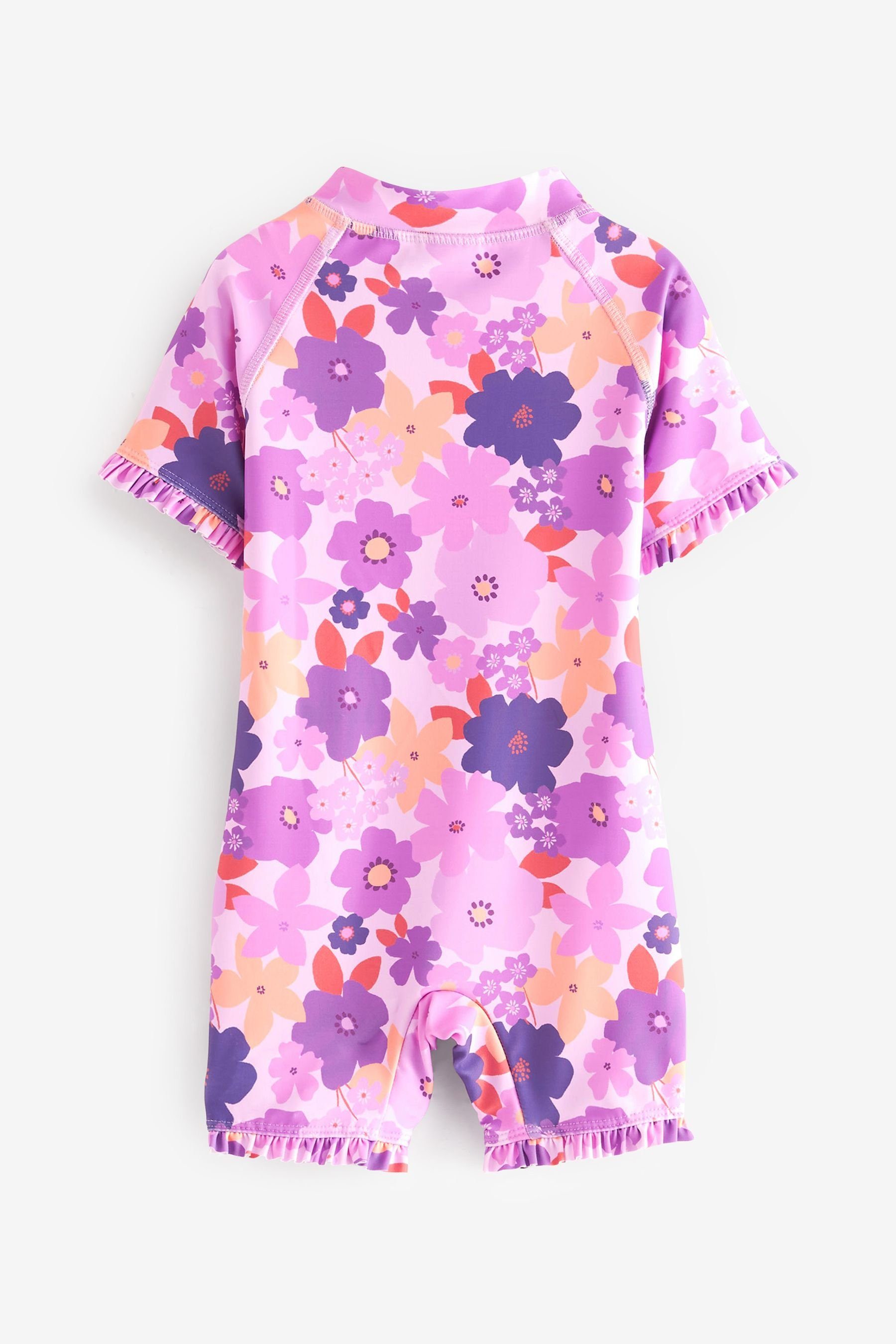 Floral Sonnenschutz-Badeanzug Badeanzug (1-St) Purple Lilac Next