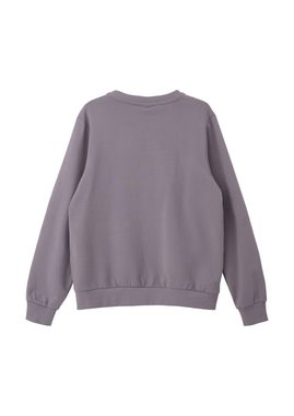 s.Oliver Sweatshirt Sweatshirt mit gummiertem Statement-Print