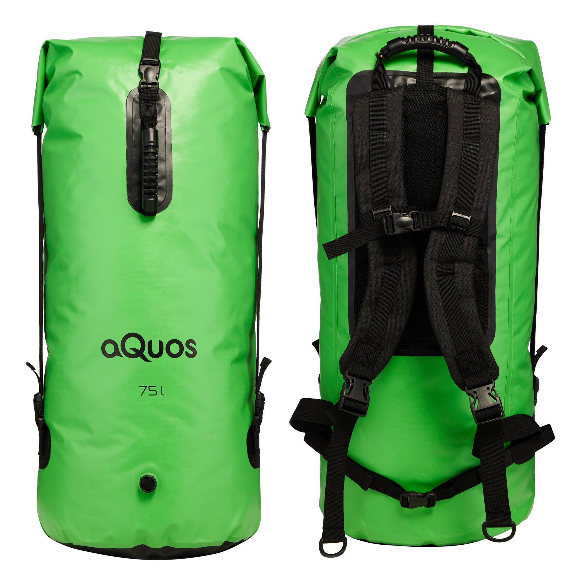 aQuos Drybag aQuos 70 L wasserdichter Rucksack Packsack grün, wasserdicht