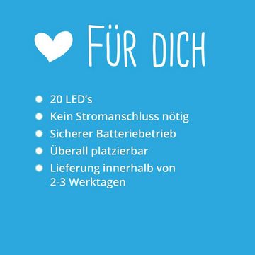 Namofactur LED Wandleuchte LED Fitness Bodybuilding Wand Dekoration MDF Holz I Batteriebetrieb, LED fest integriert, Warmweiß