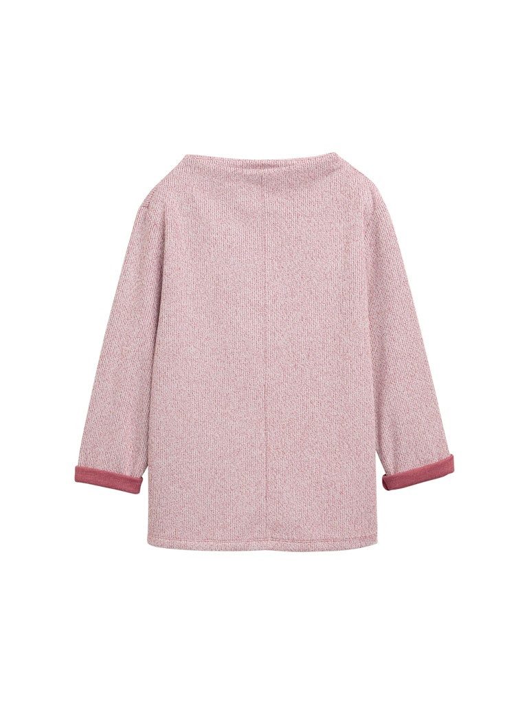 TOM TAILOR Rundhalspullover Sweatshirt In Melange-Optik günstig online kaufen