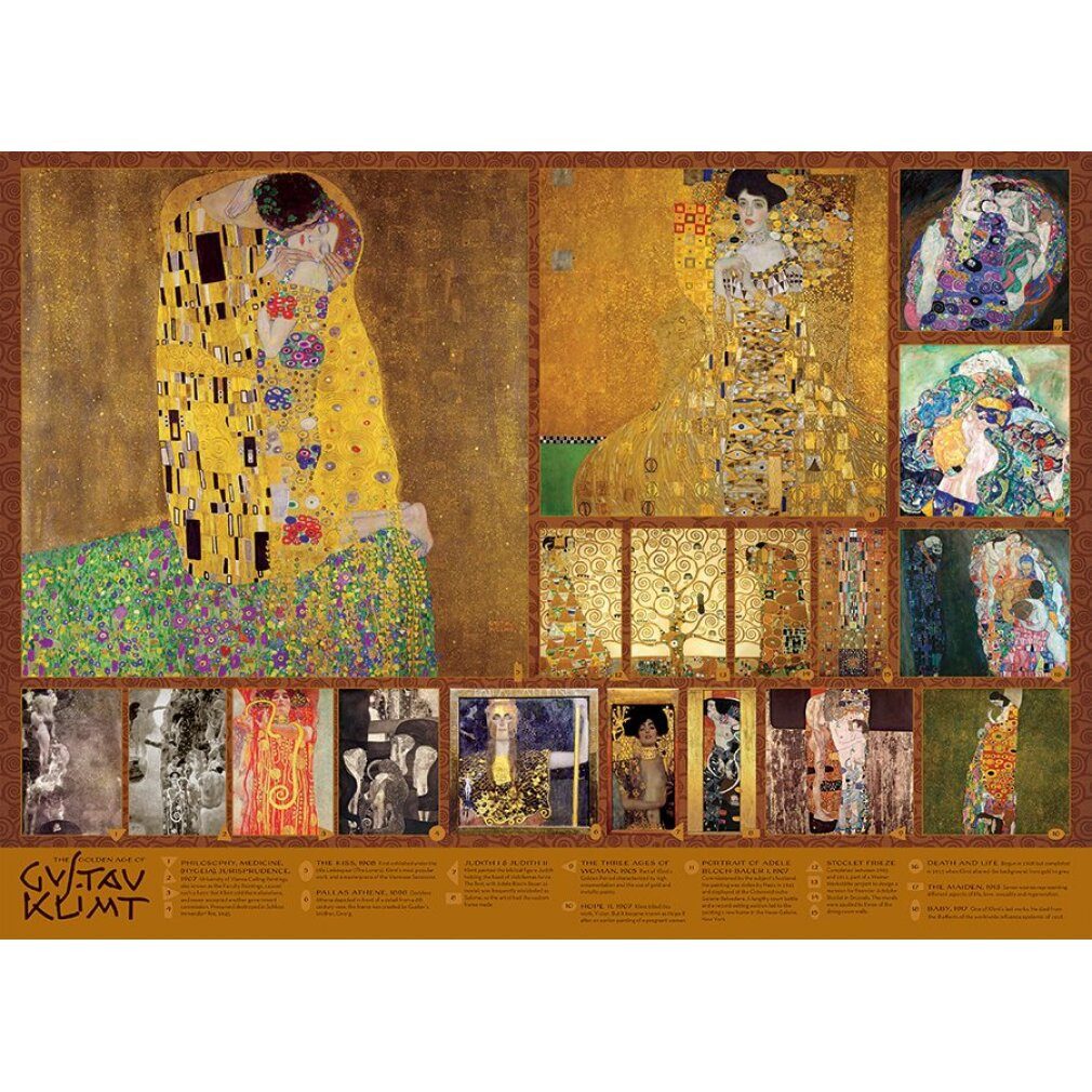 COBBLE HILL Puzzle Puzzle Das Goldene Zeitalter von Gustav Klimt 1000 Teile, Puzzleteile