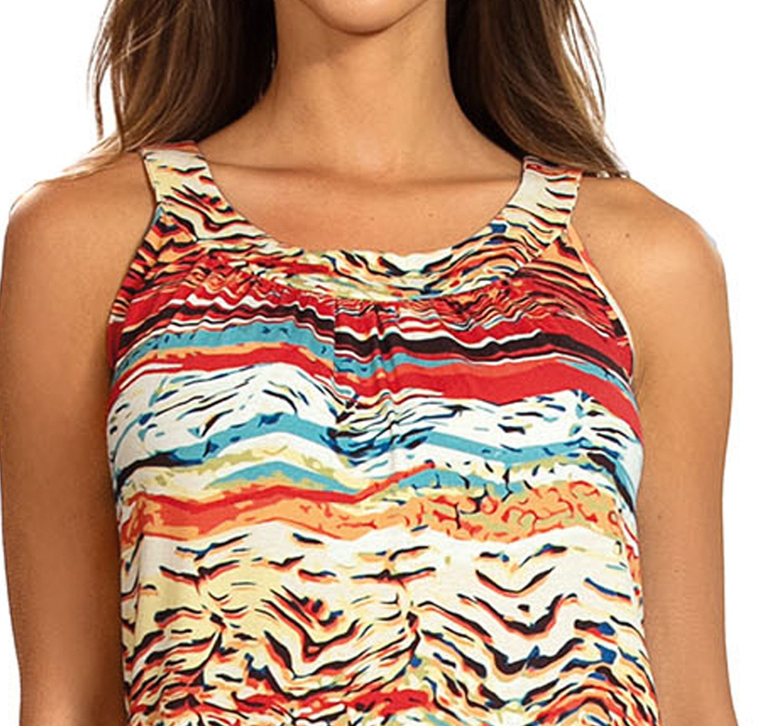Ascafa Strandkleid Beach (Packung, 1-tlg., 1-teilig) Damen Trägerkleid 95cm Sommerkleid Exotisch Strandmode