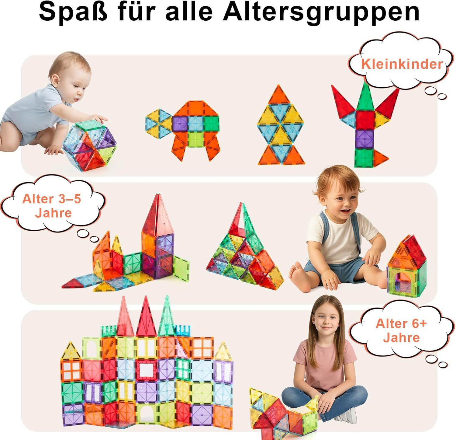 Youyijia Magnet 100 Stück magnetische Bausteine für Kinder