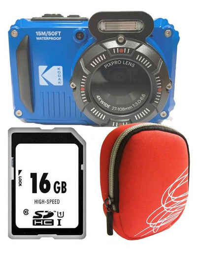 Kodak PixPro WPZ2 blue Set Angebot Tasche rot Kompaktkamera