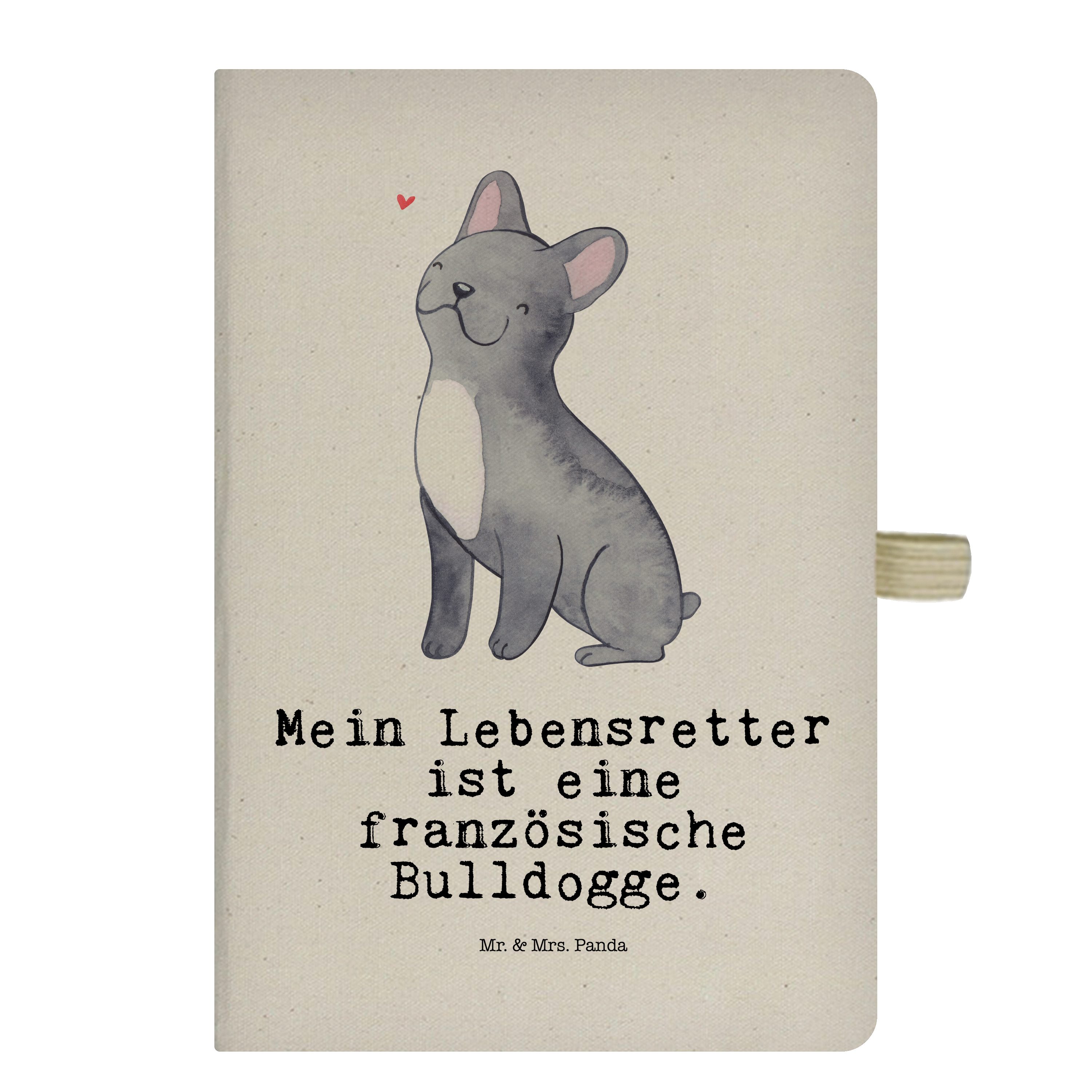 Transparent Panda Lebensretter Geschenk, Mrs. & Bulldogge Mr. Französische & - Panda Notizbl Mr. Notizbuch - Mrs.