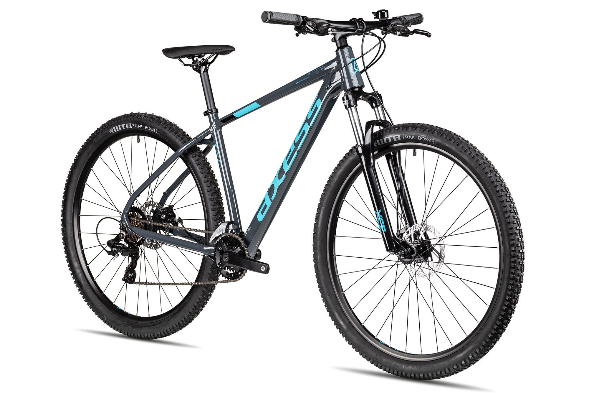 Axess Mountainbike Axess SANDEE, 14 Gang Shimano RD-TX800-7 Schaltwerk, Kettenschaltung, Herrenfahrrad MTB-Hardtail 29 Zoll schwarz/grau