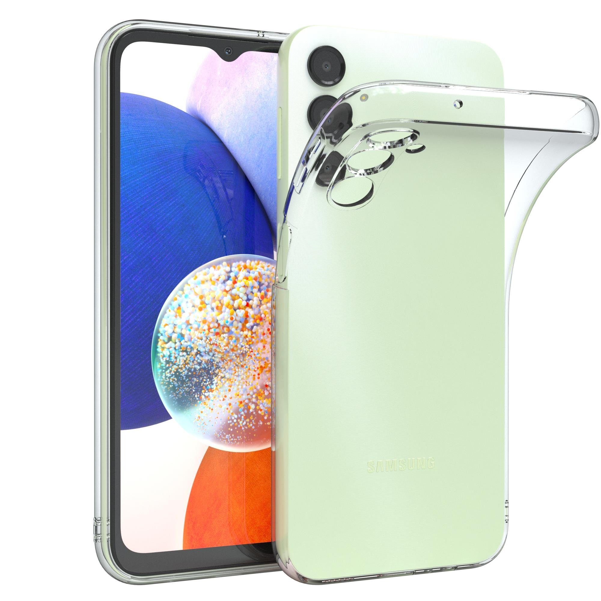EAZY CASE Handyhülle Slimcover Clear für Samsung Galaxy A14 5G 6,6 Zoll, durchsichtige Hülle Ultra Dünn Silikon Backcover TPU Telefonhülle Klar