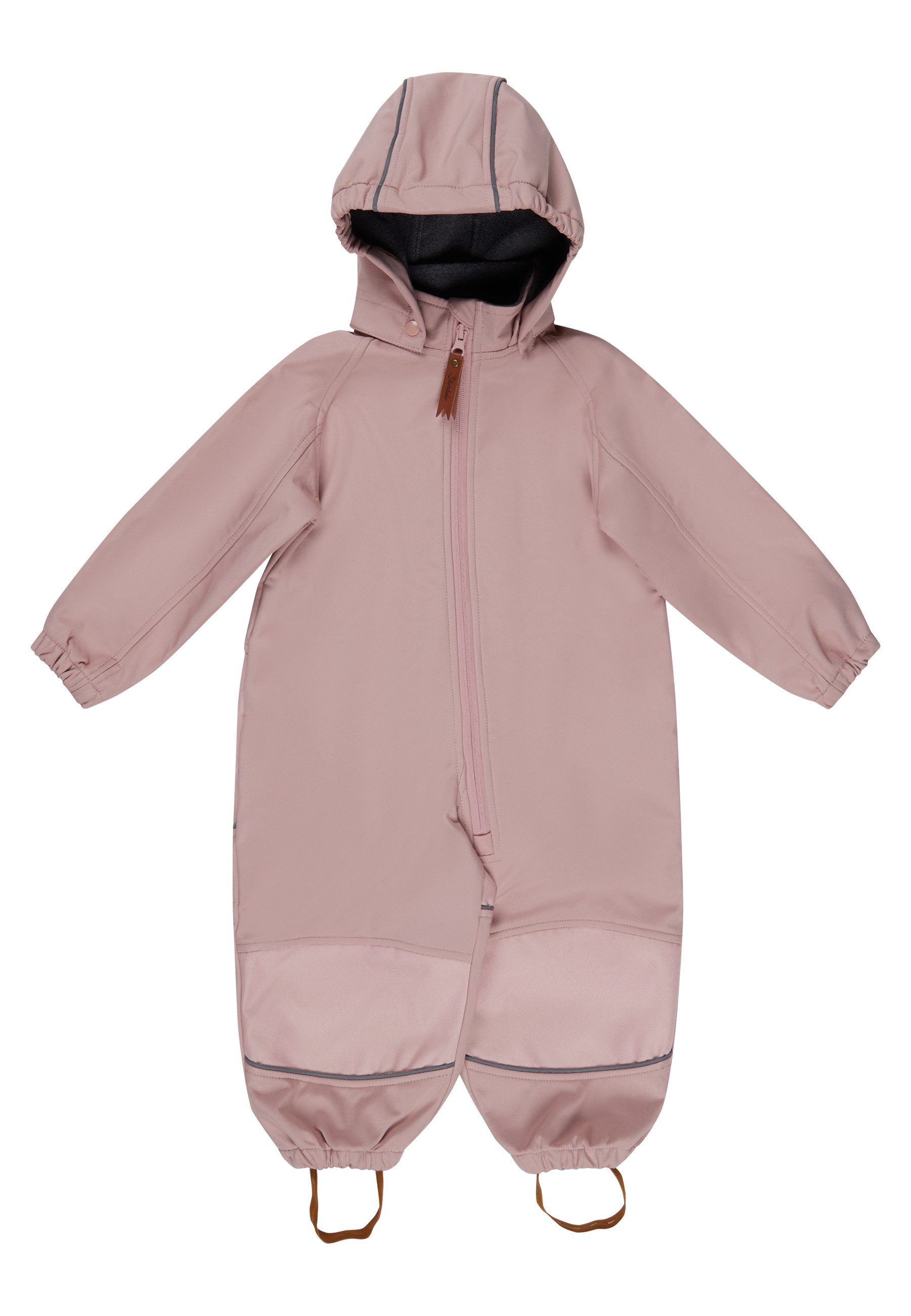 Sterntaler® Strampler Overall Softshell (1-tlg., abnehmbare Kapuze, reflektierende Details)
