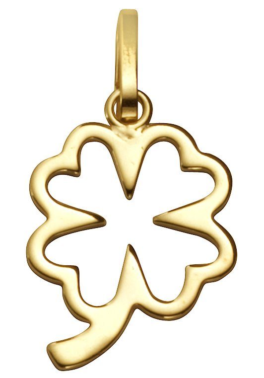 Kettenanhänger Schmuck Geschenk Gold 333 Halsschmuck Anhänger für Halskette Kleeblatt