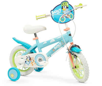 T&Y Trade Kinderfahrrad 12 Zoll Kinder Mädchen Jungen Fahrrad Kinderfahrrad Rad Bike Bluey Toi, 1 Gang, Stützräder