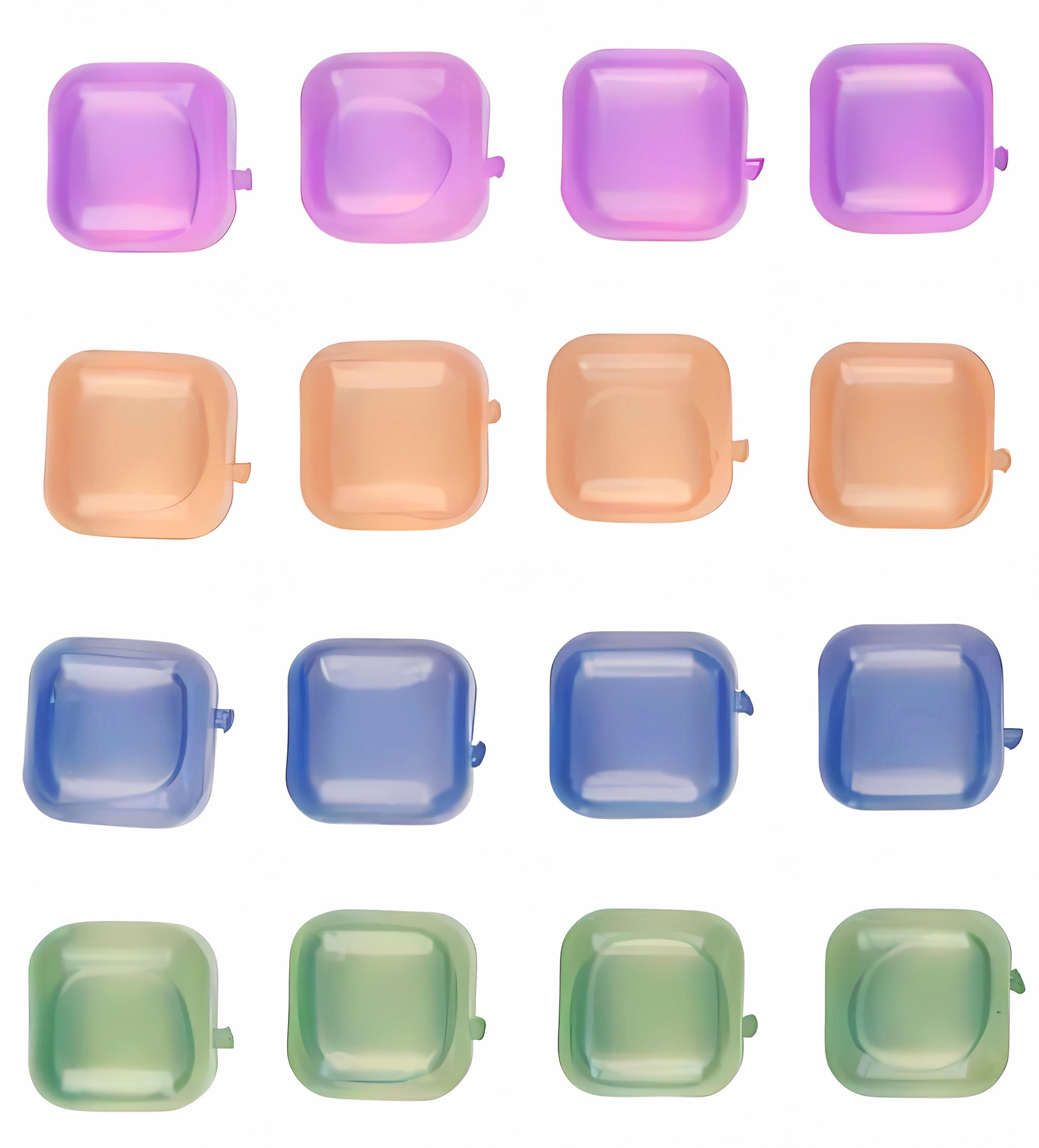 *Alpina* Eiswürfel-Steine 16x EISWÜRFEL Set Kunststoff bunt wiederverwendbar 68 (Bunt), Kühlsteine Eis Cube Würfel Eiswürfel Dauereiswürfel