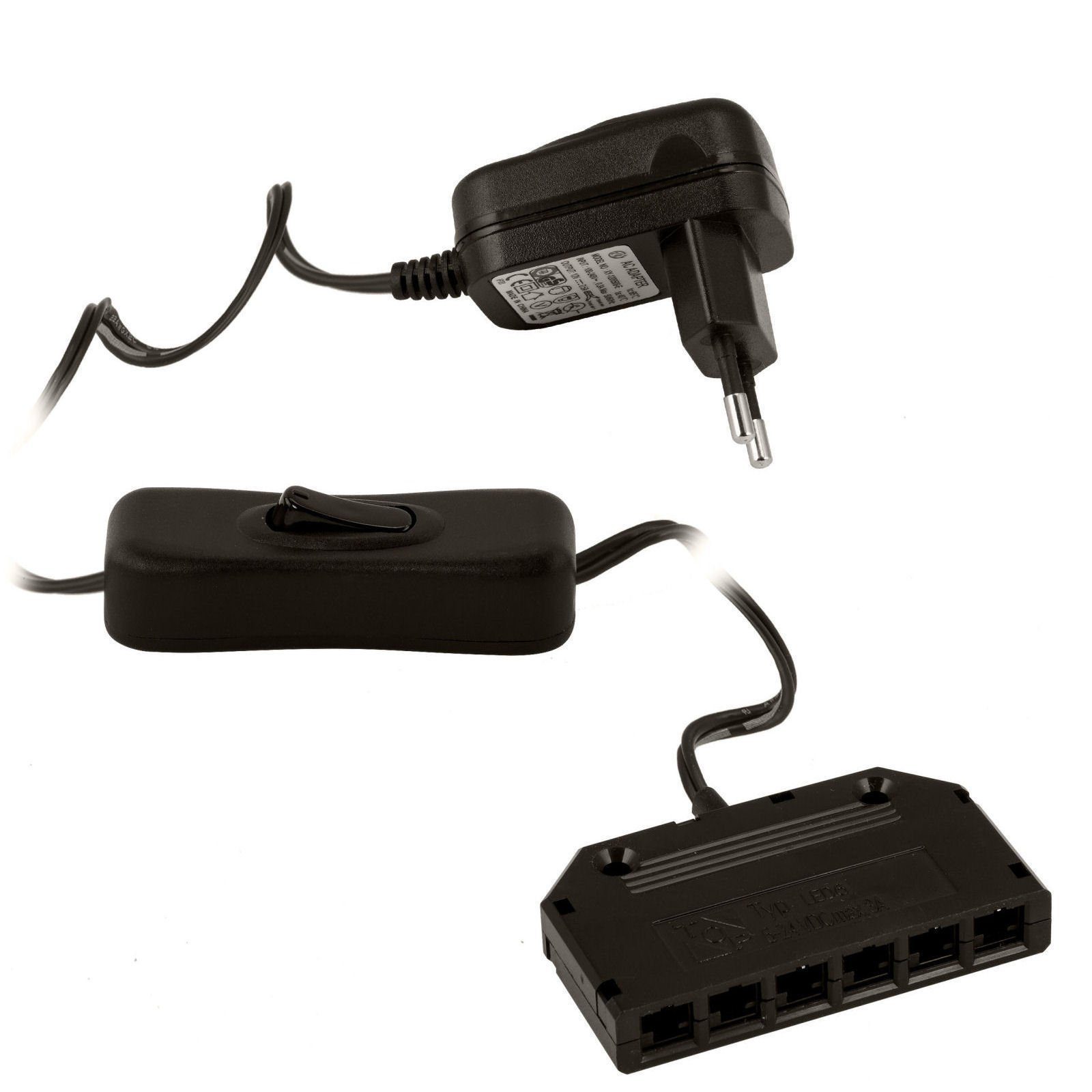 Transformator 12V / 6, 12, 15, 30 oder 50W mit Wippschalter LED Trafo