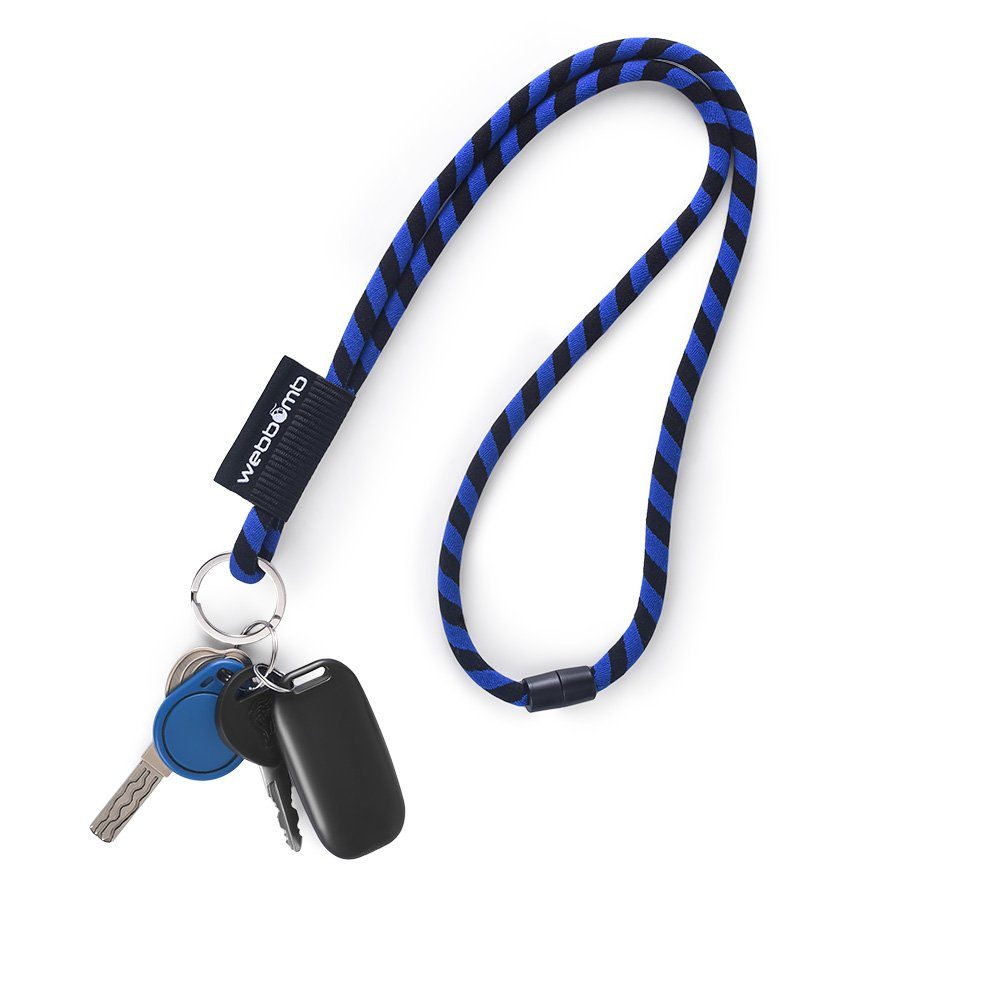 WEBBOMB Schlüsselanhänger Lanyard Tubular Schlüsselband mit Karabiner + Schlüsselring keychain