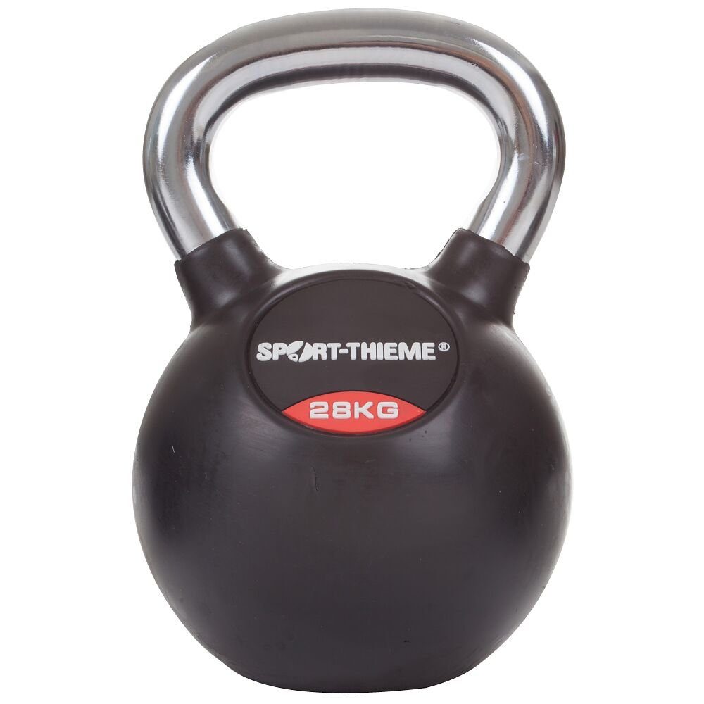 Kettlebell Kettlebell Gummiert mit glattem Chrom-Griff