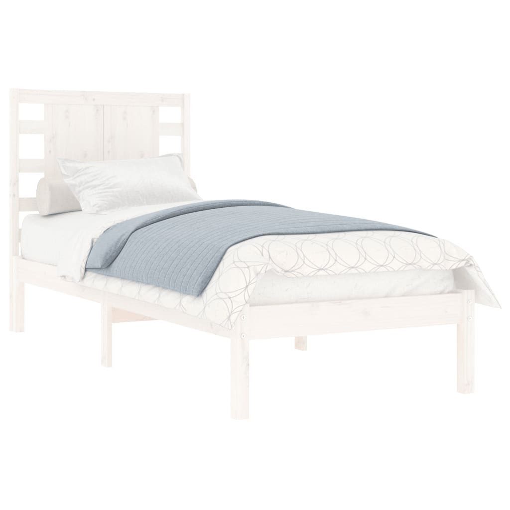 vidaXL Bett Massivholzbett Weiß 75x190 cm günstig online kaufen