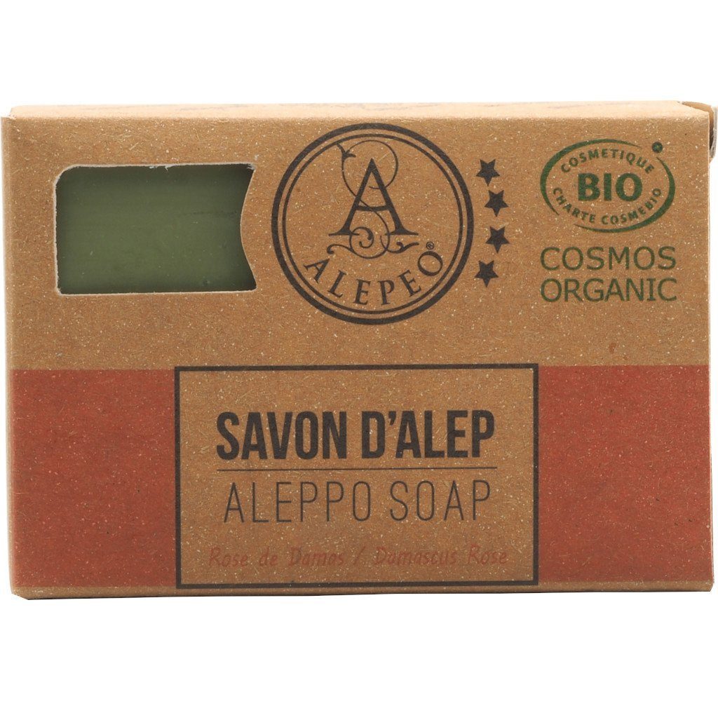 ALEPEO Gesichts-Reinigungscreme ALEPEO Aleppo Olivenölseife mit Rosenblütenduft 100 g