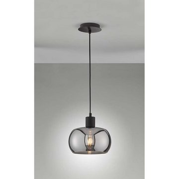 etc-shop Pendelleuchte, Pendellampe Hängelampe Wohnzimmerlampe Rauchglas Retro