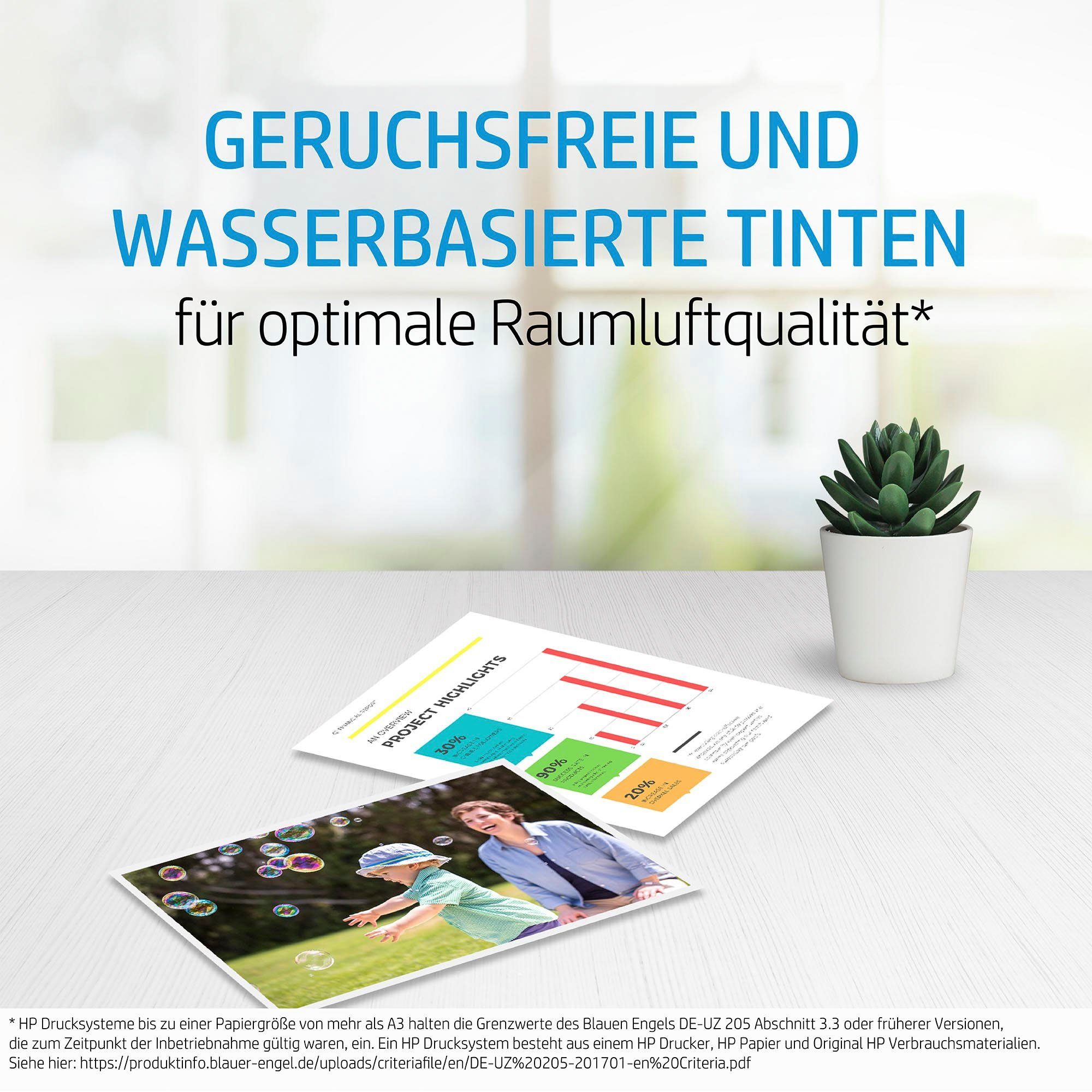 HP HP original Druckerpatrone 305 Kombi B/C/M/Y 6ZD17AE Nachfülltinte (für HP, Packung, 2x, Instant Ink, Cyan/Magenta/Gelb/Schwarz) – Bild 4 von 5