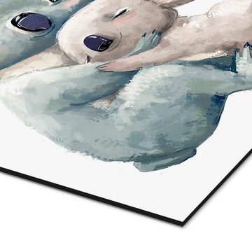 Posterlounge Alu-Dibond-Druck Eve Farb, Koala-Mama, Babyzimmer Illustration