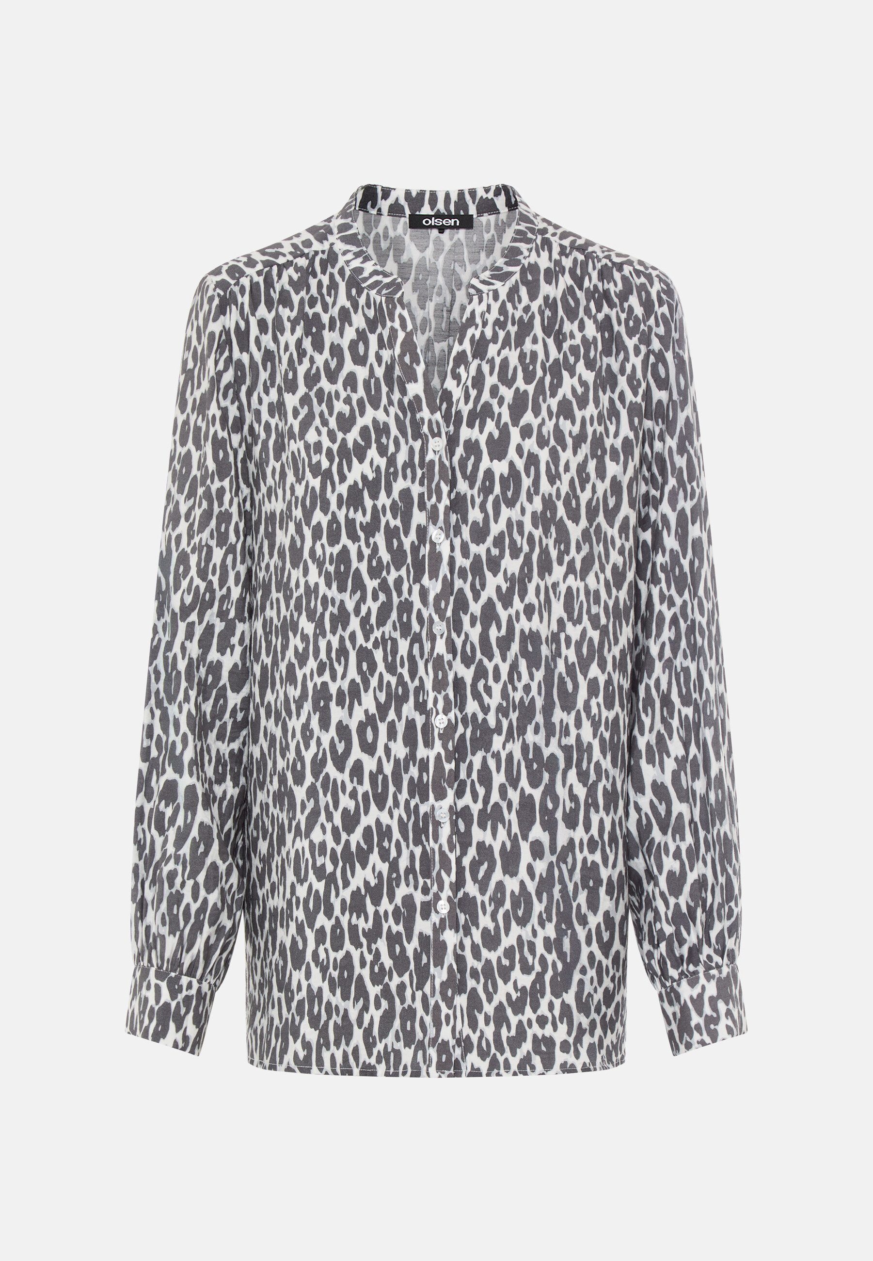 Olsen Hemdbluse mit Leo-Print