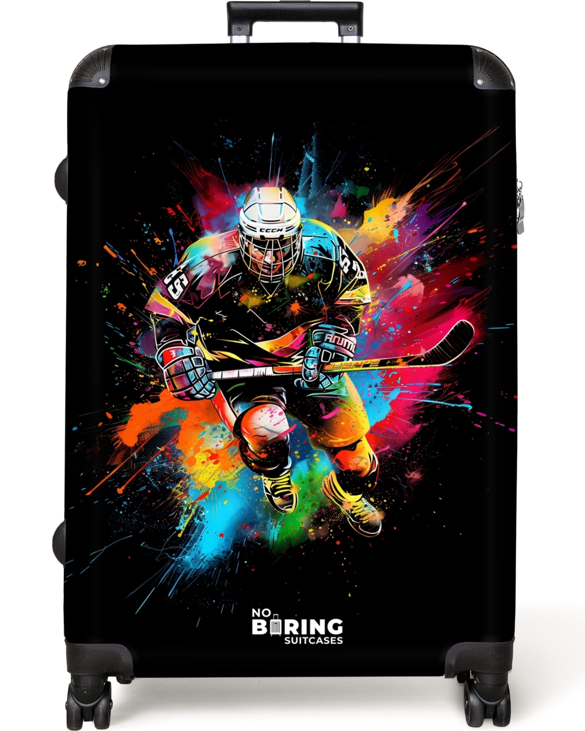 NoBoringSuitcases.com© Hartschalen-Trolley Eishockey mit Graffiti 77 günstig online kaufen
