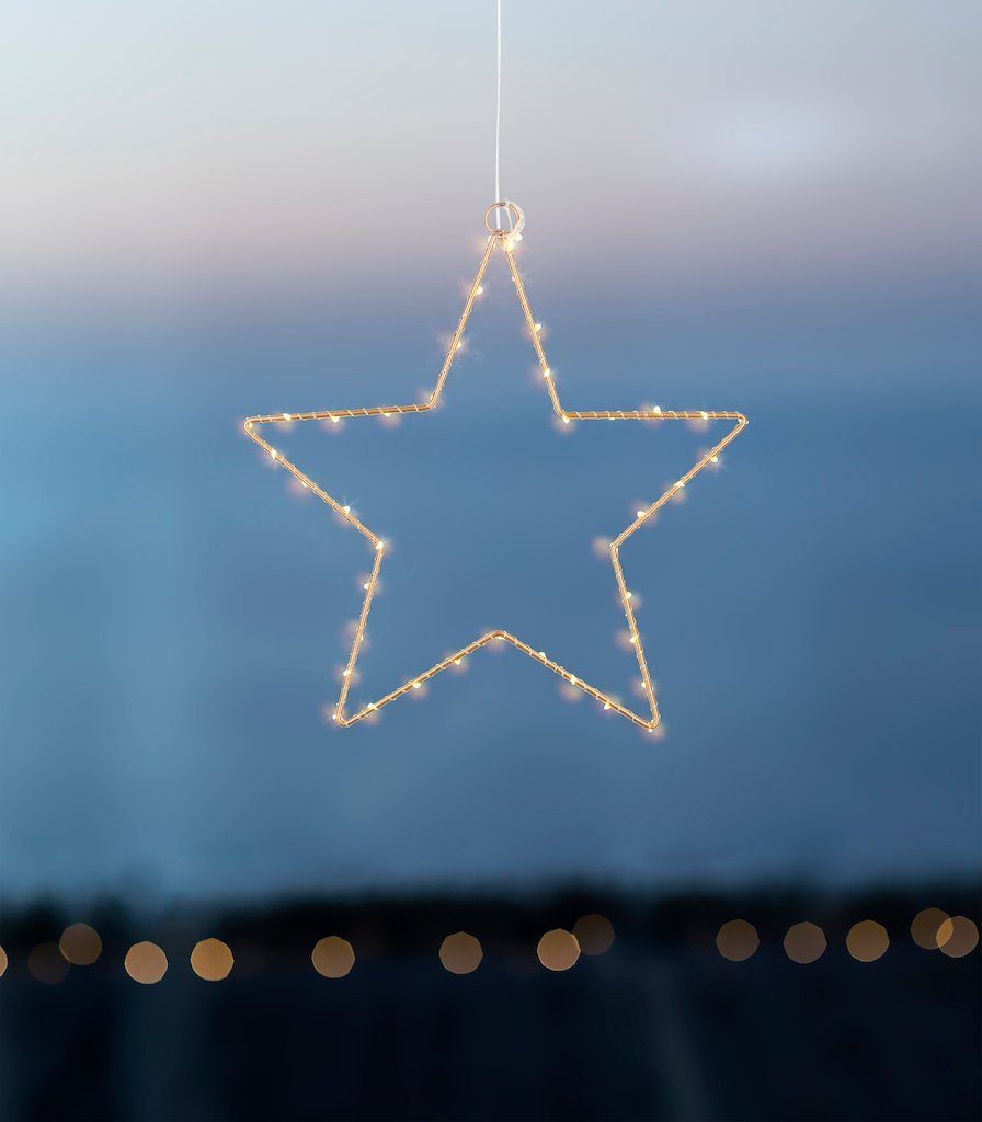 LED warmweiß Sirius Star small gold Leuchtstern Liva Metall, Stern Home fest 30cm A/S LED batteriebetrieben LED integriert,