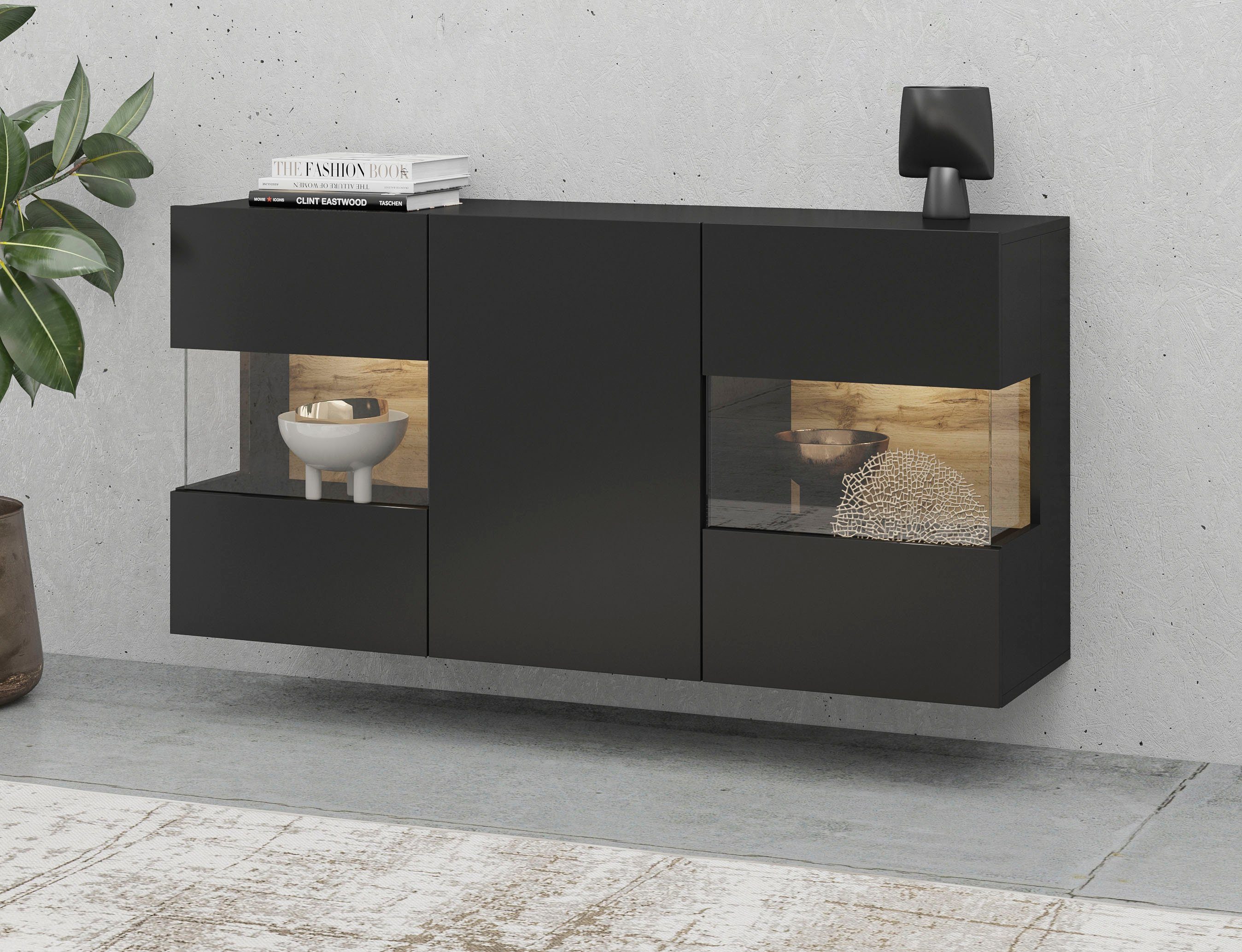 Sideboard Ava, Breite 120 cm, hängend und stehend montierbar