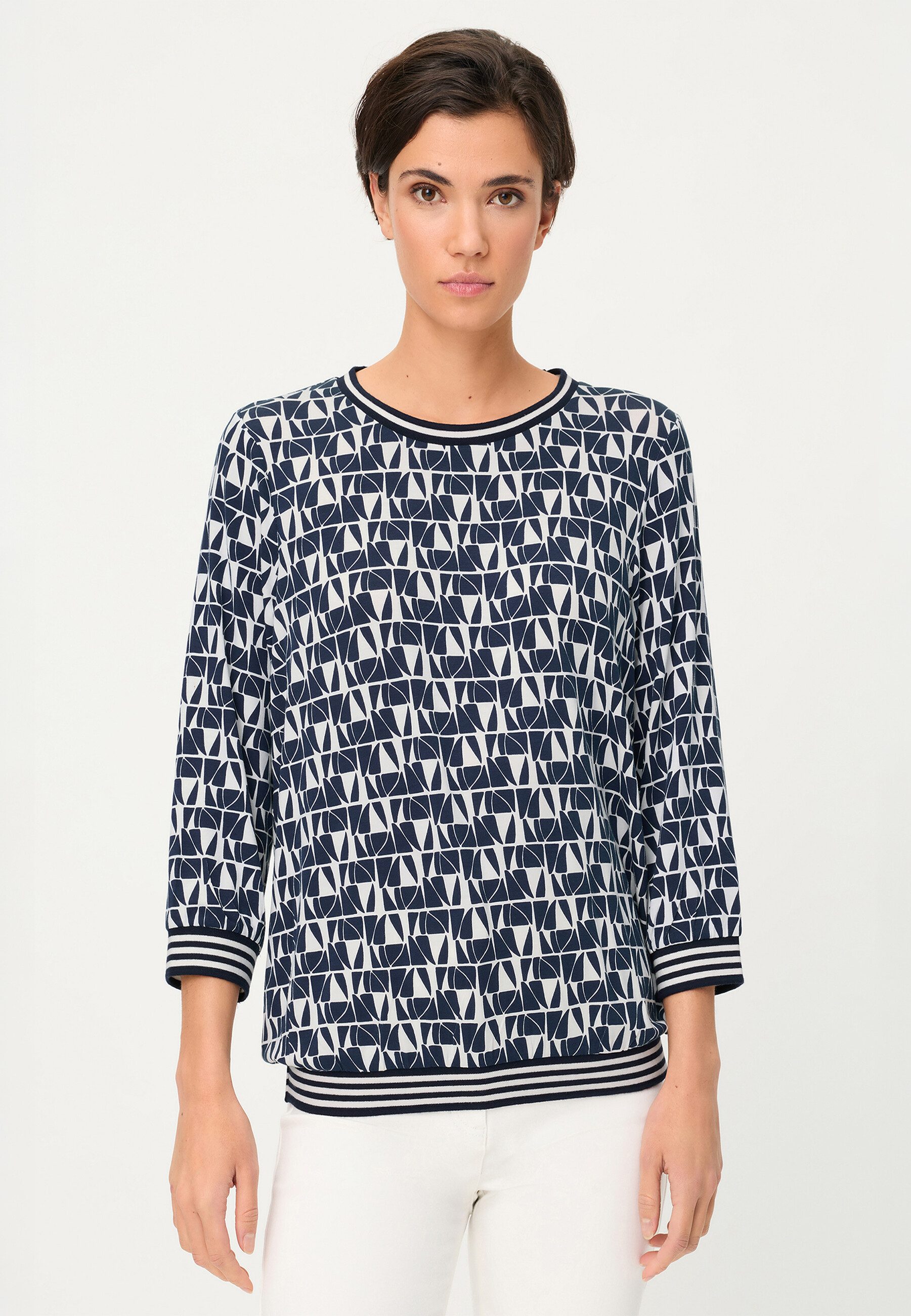 Olsen T-Shirt Shirt mit Allover-Dessin