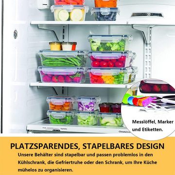 PFCTART Frischhaltedose Küchenkühlschrank Klarsicht-Kästen-Set, Lebensmittelboxen, (24-tlg)