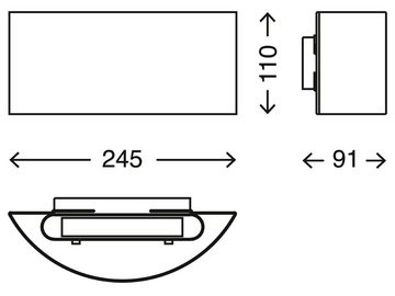 TRANGO LED Außen-Wandleuchte, 3075-06TF IP44 Up & Down Wandstrahler in Weiß matt inkl. 2x 3,5 Watt 4000K Neutralweiß LED Modul *OTTO* für innen & außen, Außenwandleuchte, Außenstrahler, Wandstrahler, Wandleuchte