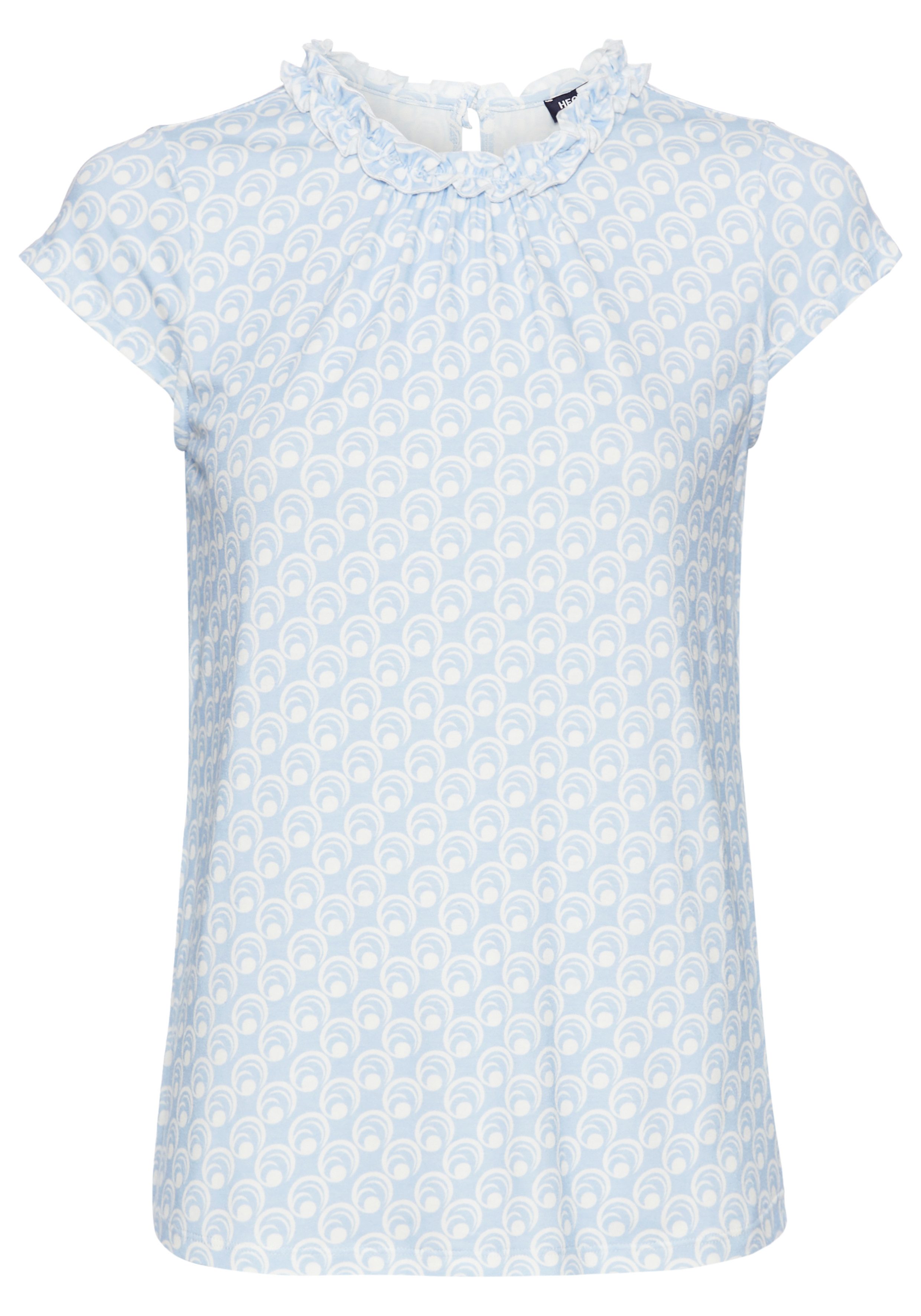 HECHTER PARIS Print-Shirt mit femininem Ausschnittdetail. Reduzierter Preis € 17,02. Unverbindliche Preisempfehlung € 34,99