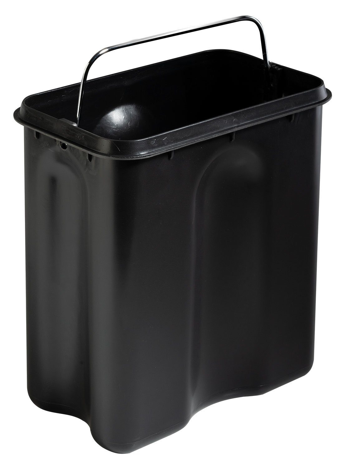 Home4You Mülleimer, Treteimer, Edelstahl, Schwarz, 5 Liter, Soft-Close-Funktion