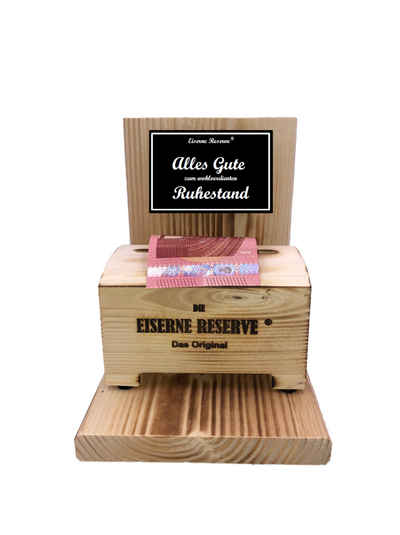 Eiserne Reserve® Geschenkbox Alles Gute zum wohlverdienten Ruhestand - Eiserne Reserve - Geldbox -