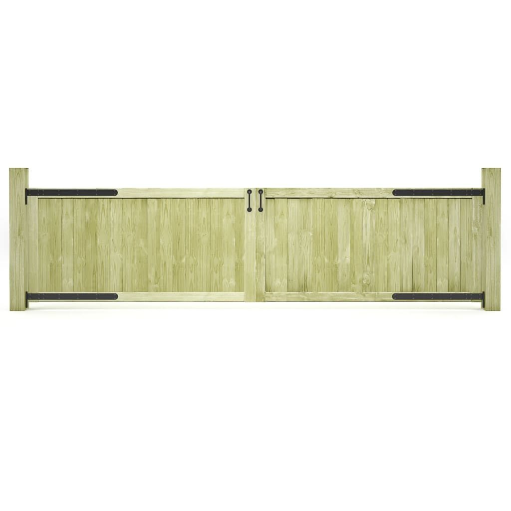 vidaXL Gartentor Gartentore 2 Stk. Kiefernholz Imprägniert 300x75 cm