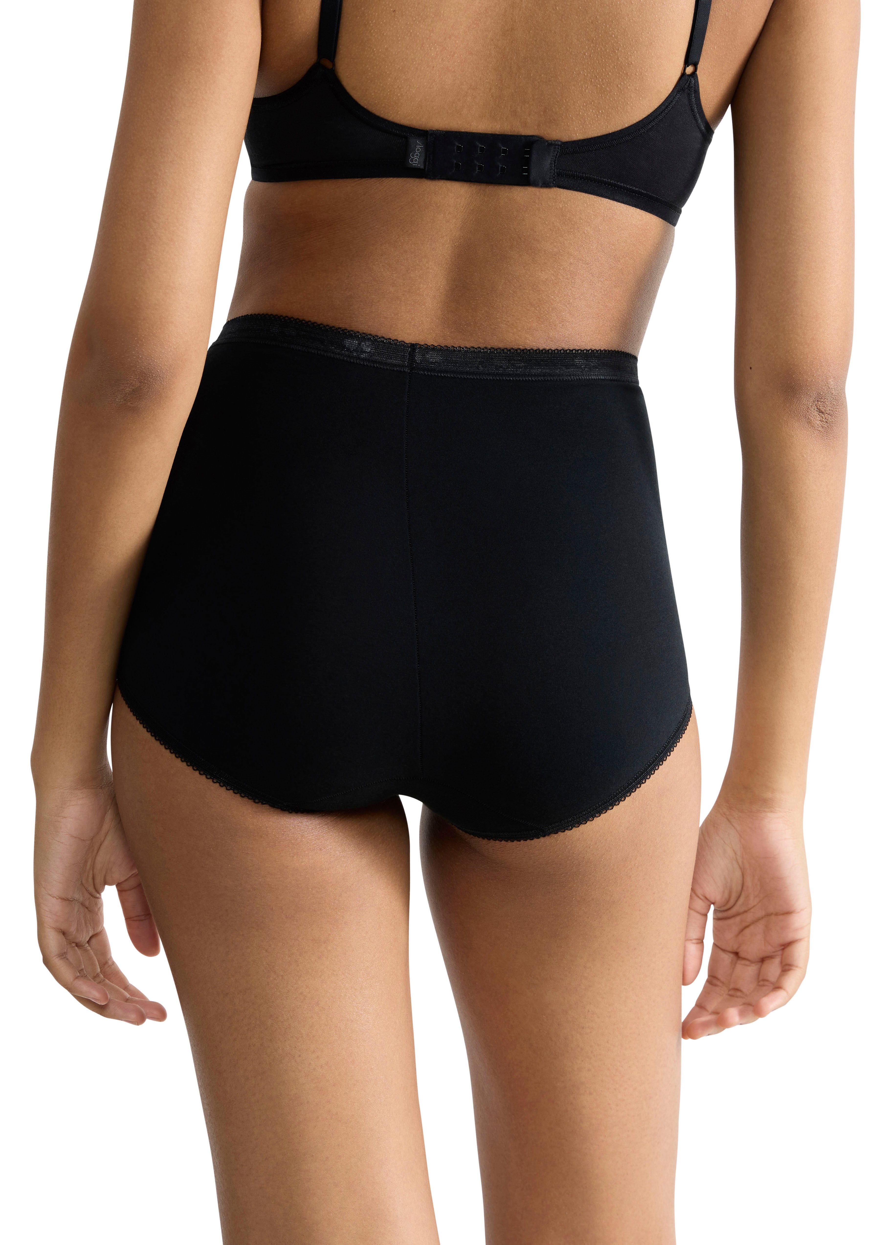 sloggi Maxislip Basic+ (3er Pack) perfekter Sitz, Baumwollmischung, weich, elastisch